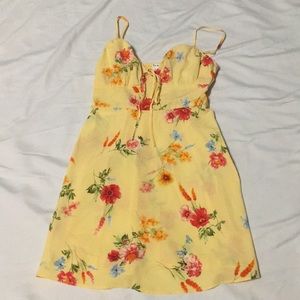 Yellow floral dress